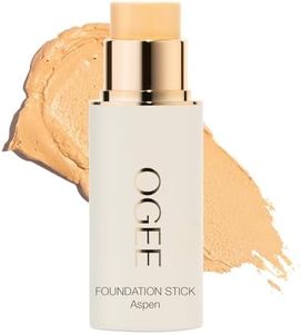 Ogee Sculpted Complexion Foundation Stick (Aspen 1.0W - Fair, Warm Undertones) Full Coverage Foundation Makeup - Instantly Balance & Even Complexion - 70% Organic Ingredients