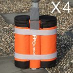 ABCCANOPY Super Heavy Duty New Premium Instant Shelters Weight Bags (55 lbs/Bag) - Set of 4 - Orange/Black