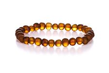 AMBERAGE Natural Baltic Amber Bracelet for Adults (Women/Men) - Hand Made from Raw-Unpolished/Certified Baltic Amber Beads(6 Colors)