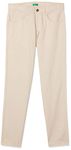 United Colors of Benetton Boy's Slim Casual Pants (4WB11ECOMI_Beige_9 Years-10 Years)