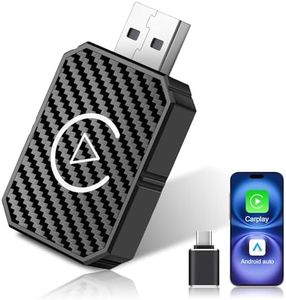 Wireless CarPlay & Android Auto Adapter, Converts Wired to Wireless Carplay Adapter Plug & Play Dongle Compatible with Cars from 2016 & iPhone/iOS 10+/Android 11+, with USB-C