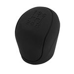 HARR Universal Car Shift Knob Cover Auto Soft Silicone 5 Speed Gear Shift Knob Head Cap Anti-Slip Car Vehicle Lever Shift Knob Boots, Black