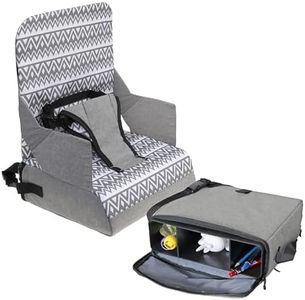 Dreambaby Grab ‘N Go Kids Booster Seat – Portable Travel Toddler High Chair for Dining (6M-3Y) with Storage & Shoulder Strap – Lightweight and Compact
