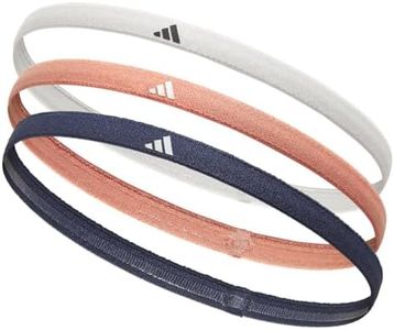 adidas Hairband Set - 3 Thin - Grey, Coral Fusion, Shadow Navy