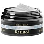 Salicylic Acid + Retinol Cream 100ml, Organic Anti Wrinkle Face Cream for Women - Collagen Cream - Unscented Night Cream with Aloe Vera for Sensitive Skin by Satin Naturel