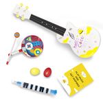 Enya Kids Guitar Toy Musical Instruments Toddler Guitar Gifts for Baby Children Girls and Boys for Ages 3-6, Includes Mini Guitar, Melodica, Egg Shaker Set, Lollipop Hand Drum with Stick (Mini Coco)