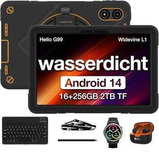 AGM Outdoor Tablet mit Robust Smartwatch +Stift+ Tastatur, Helio G99,8GB + 256GB,11'' FHD Display, 50MP + 8MP, IP68/69K, Dual SIM 4G LTE/5G WiFi/Kompass/Widevine L1/Android 14/G-AI
