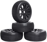 4Pcs 17mm Hex 1/8 Buggy Wheels and 