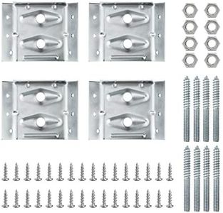 POWERTEC 71428 Surface Mount Corner Brackets with Mounting Hardware, Corner Braces for Table Aprons and Table Legs, Set of 4