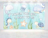 5x3 FT 'Under The Sea Adventure' Ocean Themed Baby Shower Backdrop - Aquatic Celebration Decor