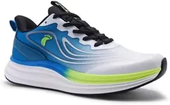 Men's Orthopedic Wide Toe Box Road Running Shoes: Plantar Fasciitis Arch Support Neuropathy Heel Pain Relief Trail Sneakers, Indoor Office Working Lightweight Tennis Sneakers Blue White Size 12