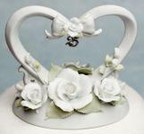 25th Anniversary Heart Cake Topper by Wedding Collectibles
