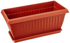 Green Live 18" Rectangular Shape Pot with Tray for Home Decor Stylish Indoor/Outdoor (Pack of 3)