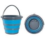 Bramble - 10 Litre Collapsible Multi-use Portable Cleaning Fishing Camping Silicone Bucket, Space Saving Design for Home & Outdoors - Flattens to 5cm