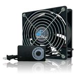 Easy Cloud Computer Fan with AC Plug, Variable Speed Axial Muffin Fan with Controller 120mm 120V 110V 220V Fan Small 12V Case Cooling Fan for PC Server Cabinet Doorway Receiver Xbox Greenhouse