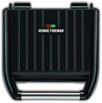 George Foreman GR25042AU, Family Steel Grill, Lock in Drip Tray, Non-Stick Grill, Easy to Clean, Black