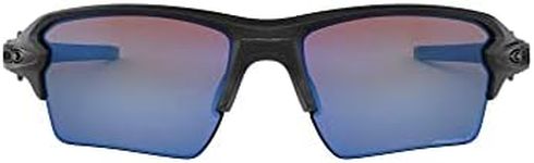 Oakley Mens OO9188 Flak 2.0 XL Rectangular Sunglasses, Matte Black/Prizm Deep Water Polarized, 59 mm