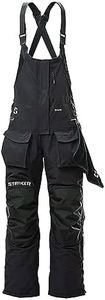 Striker Women's Prism Durable Breathable Water-Resistant Outdoor Ice Fishing Bibs with Sureflote Flotation Technology, Black, XX-Large