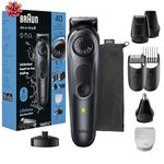 Braun All-in-One Style Kit Series 5 5490, 9-in-1 Trimmer for Men with Beard Trimmer, Body Trimmer for Manscaping, Hair Clippers & More, Ultra-Sharp Blade, 40 Length Settings, Waterproof