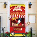 Carnival Circus Backdrop Party Decorations Popcorn theme Photo Door Banner Ticket Booth Banner Props For Kids Birthday Carnival Game Supplies