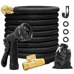 Expandable Garden Hose 50 FT x 3/4in.Lightweight Flexible copper bullet hose for Outdoor Gardening,Black