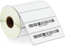 True-Ally 100x25 Direct Thermal (DT) Barcode Label Sticker - 4 x 1 inches - 100mm x 25mm - 1000 Labels Per Roll - White Self Adhesive Sticker for Printing Barcoding (1 Roll Per Pack(1000 Labels))