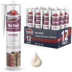 KRAKEN BOND No More Nails Clear Polyurethane Adhesive - 100% Waterproof (D4) and Sealant for Wood, Ceramic, Tile, Floor, Granite, Rubber | 12 Pack, 10.1 Fl. Oz.