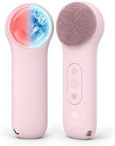 Riki Radiant Electric Silicone Face Scrubber - 2-in-1 Facial Rotating Vibrating Exfoliating Brush - Waterproof & Portable, Rechargeable, for Cleaning, Exfoliation, Massage, for Men & Women (Pink)