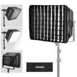 NEEWER Upgraded Softbox Diffuser for PL60C RGB LED Video Light Panel, 15.4"x12.6"/39x32cm Foldable with Grid/Bag/Blackout Hood, No Need to Remove Barndoors Quick Set Up for Portrait Soft Light, NS6S