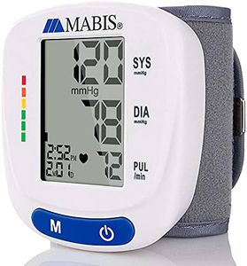 Mabis Digital Premium Wrist Blood Pressure Monitor with Automatic Wrist Cuff that Displays Blood Pressure, Pulse Rate and Irregular Heartbeat, Stores up to 120 Readings