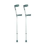 NRS Healthcare Double Adjustable Crutches with PVC Handle - Extra Long - Pair