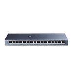 TP-Link 16 Port Gigabit Ethernet Network Switch, Desktop and Wall-Mount, Fanless, Sturdy Metal with Shielded Ports, Traffic Optimization, Unmanaged, Limited Lifetime Protection (TL-SG116)