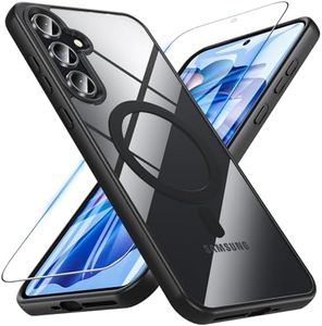 for Samsung A35 5G Case, Magnetic Case for Samsung Galaxy A55/A35, Shockproof Military Grade Drop Protection A55 Case with Screen Protector Non-Yellowing Anti-Scratch Clear Back Rugged Bumper Cover