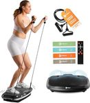 LifePro Turbo 3D Vibrating Plate Exercise Machine - Dual Motor Oscillation & Pulsation | Whole Body Vibration Platform for Home Fitness & Weight Loss | Vibration Plate Exercise Machine (Black)