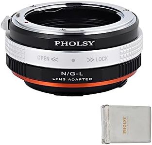 PHOLSY Lens Adapter Nikon to L with Aperture Control Ring Compatible with Nikon F (G-Type) Lens to Leica L Camera Body Compatible with Leica SL2, SL2-S, CL, TL2, Lumix S5, S1, BS1H, SIGMA fp, fp L