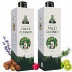 Forest Lab Natural Toilet Cleaner Liquid, 1.5 Litre | Powerful Bio-Enzyme Action | Kills 99.9% Germs | Removes Limescale | Pure Essential Oils as Freshener| Organic | Eco-Friendly (750 ml (Pack of 2))