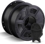 ANYCUBIC PETG Filament 1.75mm, 3D Printer Filament, Dimensional Accuracy +/- 0.02mm, Exceptional Toughness, Print with Most FDM 3D Printers, 1KG Spool, 2KG Black+Black