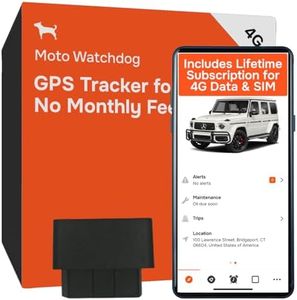 GPS Tracker for Vehicles No Monthly Fee, No Subscription, 4G SIM and Data Included, Business Fleets, Speeding Alerts, Trip History, Mileage Tracking, Geofence, OBD, USA Developed, Moto Watchdog