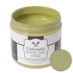 Colorantic | KIWI Chalk Paint Based for Furniture DIY - Multi-Surface All-in-One Craft Paint| KHAKI DARK GREEN Home Decor Painting (16 oz, Kiwi)