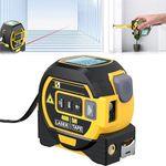 WISKA 3-in-1 Digital Tape Measure Auto Electronic Measuring Tool with Infrared Measurement, 40 Meter Distance Meter Device, Digital Measuring Tape Laser, Level Line for Electric Tools