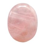 Crystal Heaven Certified Rose Quartz Crystal Palm Pebbles Stones For Anxiety Stress Relief Massage - AAA Grade Original Healing Gemstone Agate Palm Stone For Yoga Meditation Spiritual Reiki Feng Shui