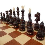 Master of Chess Wooden Chess Set with Pieces 'INDIAN' 54 cm / 21 in - Handmade Large Portable Chess Board Game for Adults and Kids - Protective Portable Chess Box Preventing Scratches