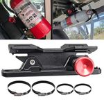 Samman Quick Release Fire Extinguisher Mount Aluminum Adjustable Roll Bar Fire Extinguisher Holder Compatible with Trucks Jeep Wrangler UTV ATV SXS