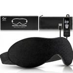 ONLYU Heated Eye Mask for Dry Eyes, Warm Eye Compress with Flaxseed for MGD, Dry Eye Syndrome, Chalazion Blepharitis Stye Eye Treatment, Steam Moist to Unclog Glands