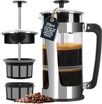ESPRO P5 French Press - Double Micro-Filtered Coffee and Tea Maker, 32 Ounce, Polished Stainless Steel