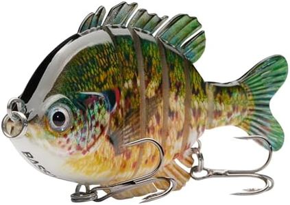 BASSDASH SwimPanfish Multi Jointed Panfish Bluegill Swimbaits Hard Topwater Bass Lures Fishing Lure Crank Saltwater 3.5in/0.85oz