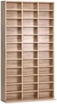 Artiss Bookshelf, Adjustable Shelf Bookcase Corner Display Cabinet Storage Shelves Bookshelves Stand CD DVD Rack Living Room Office Furniture, Holds 1116 CDs 528 DVDs 18mm Thick Frame Oak