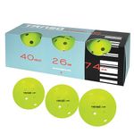 Tanso T40 Pickleball Balls for Outdoor Tournament Play (Pack of 3 pickleballs, 40 Precise Holes, Active Bounce, Durable with Less Abrasion, Light Green Colour Pickleball Balls)