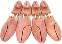 Luxinton 'Luka' Men's Twin Tubed Cedar Shoe Trees with Hooked Heels 2-pack (for 2 Pairs of Shoes), Yellow, EU 42 - 43 / Medium / 9 - 10.5 US