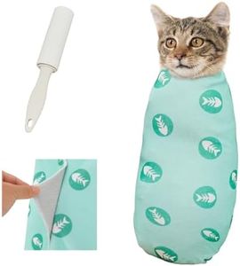Supet Cat Wrap for Cutting Nails, 2025 Self-Adherent Cat Grooming Wrap, Anti-Escape Calming Cat Swaddle Wrap for Medicine, Nail Clipping, Teeth Brushing, Ear Cleaning